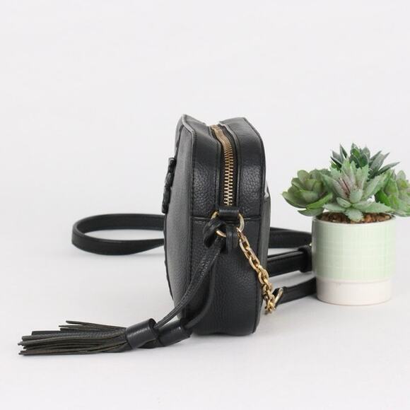 Tory Burch McGraw Black Leather Camera Bag - Picture 2 of 8